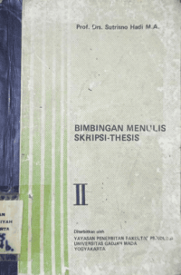 Bimbingan Menulis Skripsi-Thesis Jilid II