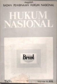 Majalah Badan Pembinaan Hukum Nasional No. 6 Tahun 1976